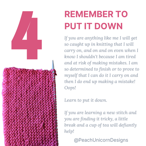 Learn How to Knit Tips Beginner Take a Break