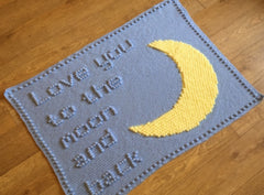 Buy Love You to the Moon and Back Baby Blanket Crochet Pattern 