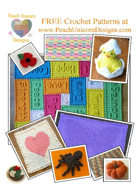 More Free Knitting Patterns by Peach Unicorn Designs 