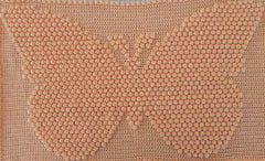 Peach Butterfly Baby Blanket 