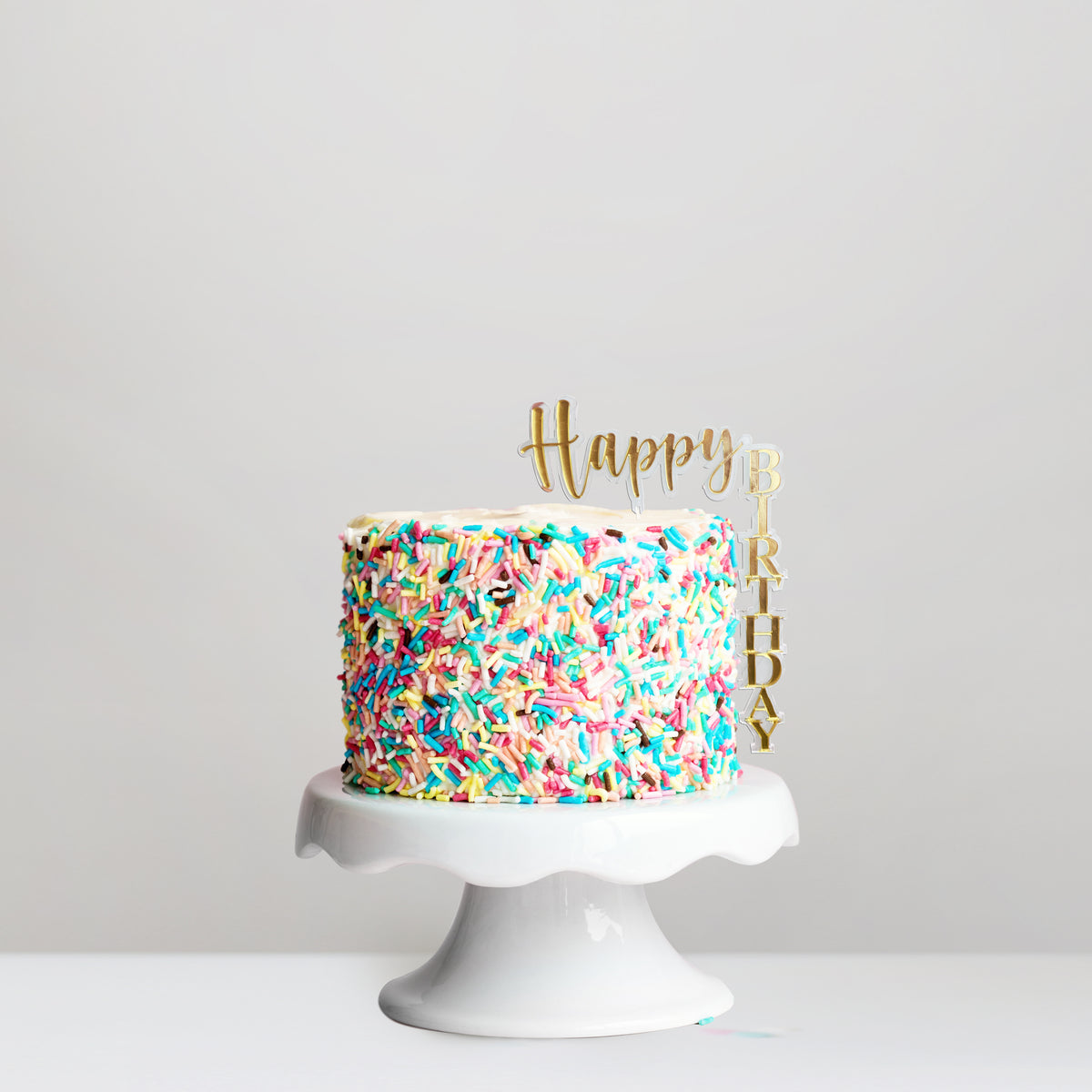 Cake Topper Happy Birthday Acrílico Esquina – topperland