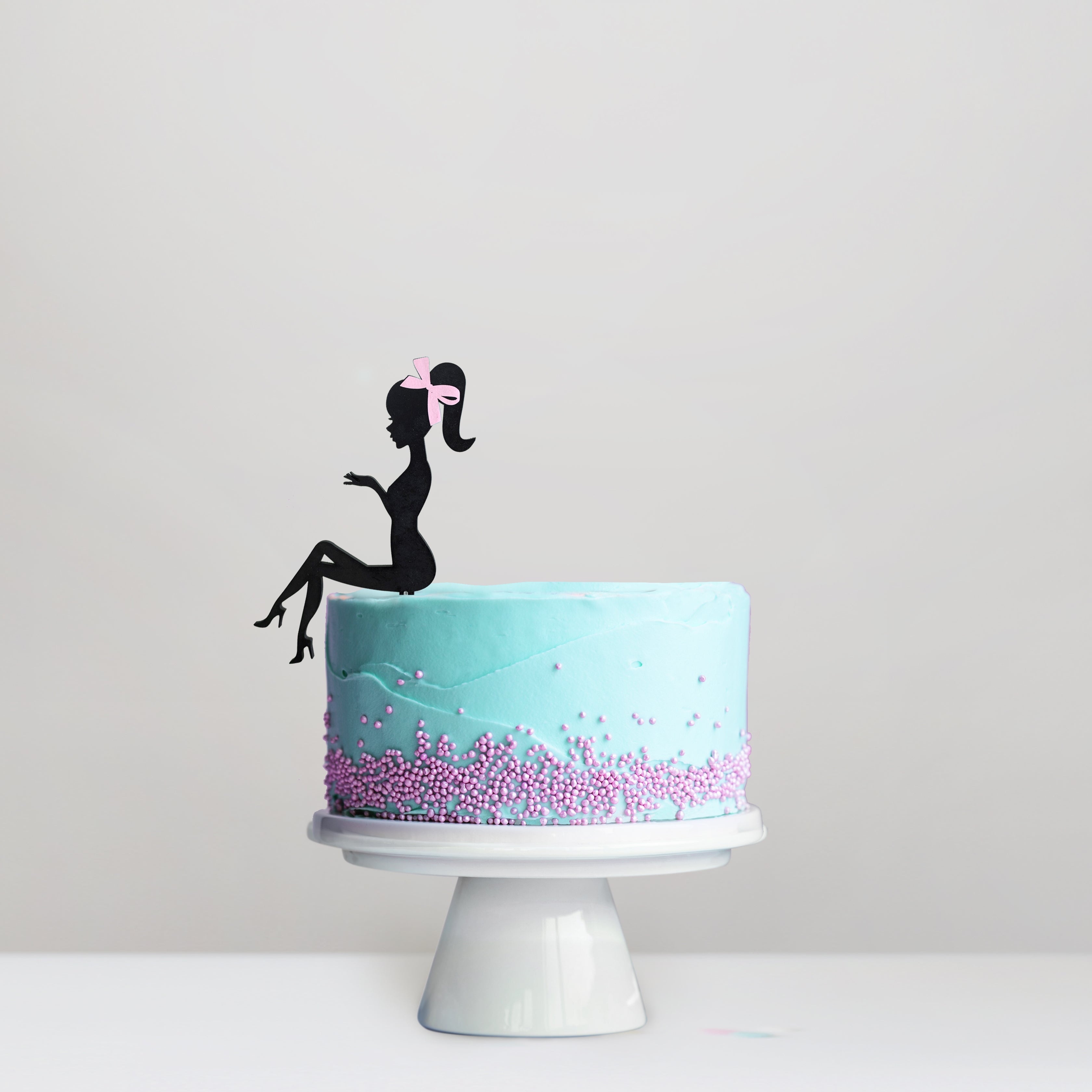 Cake topper Silueta Mujer Sentada – topperland