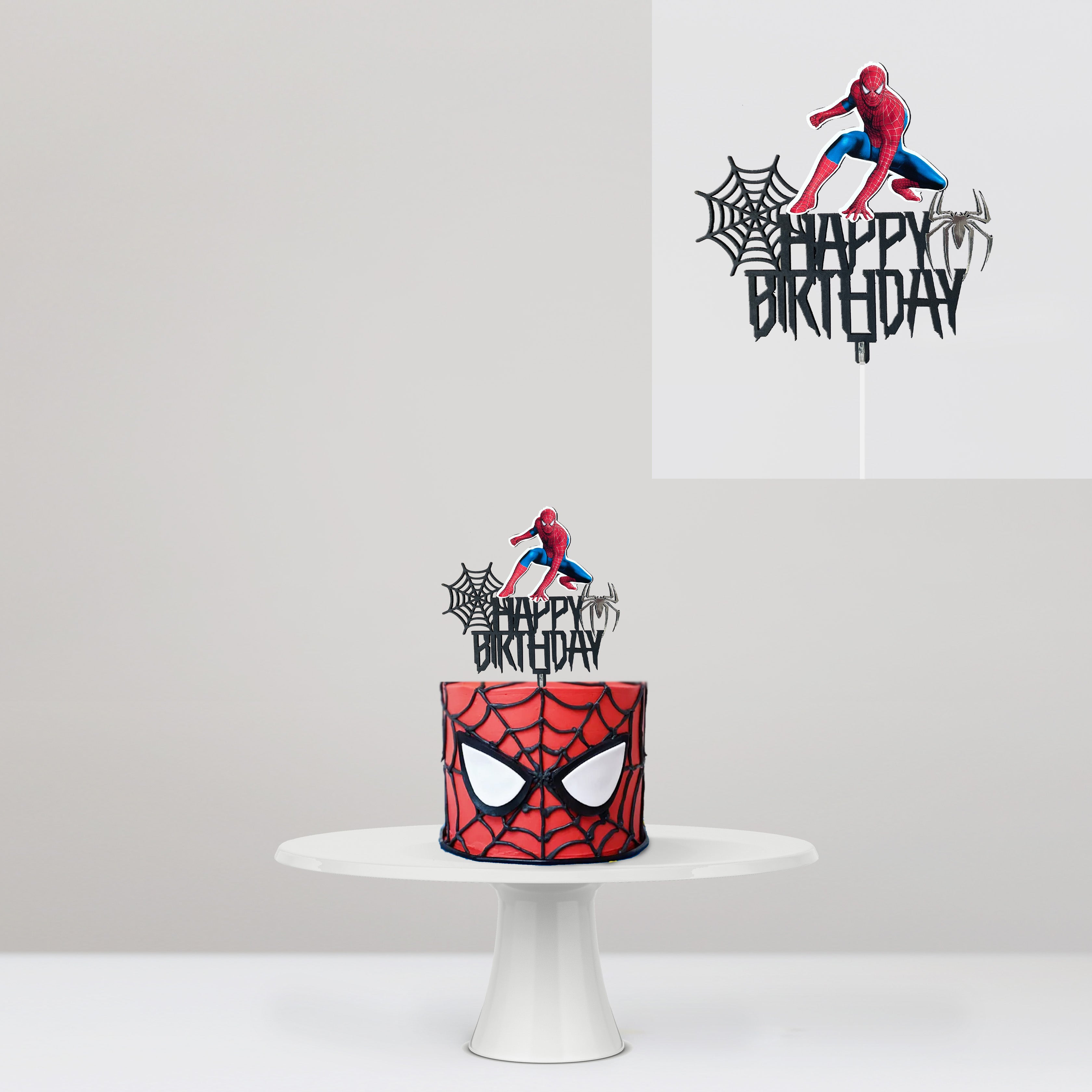 Cake Topper Happy Birthday Spiderman – topperland