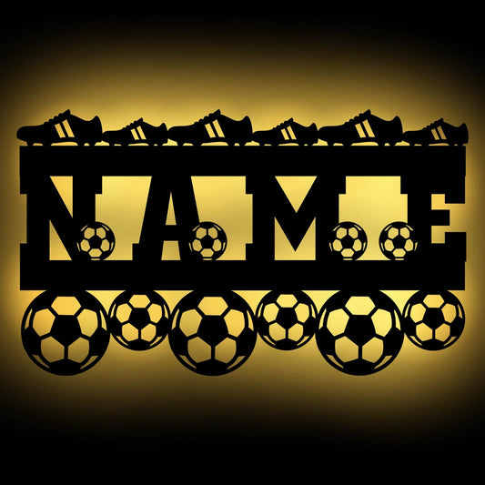 Soccer Name - Personalized Wall Decor with optional LED Light | Starting from: