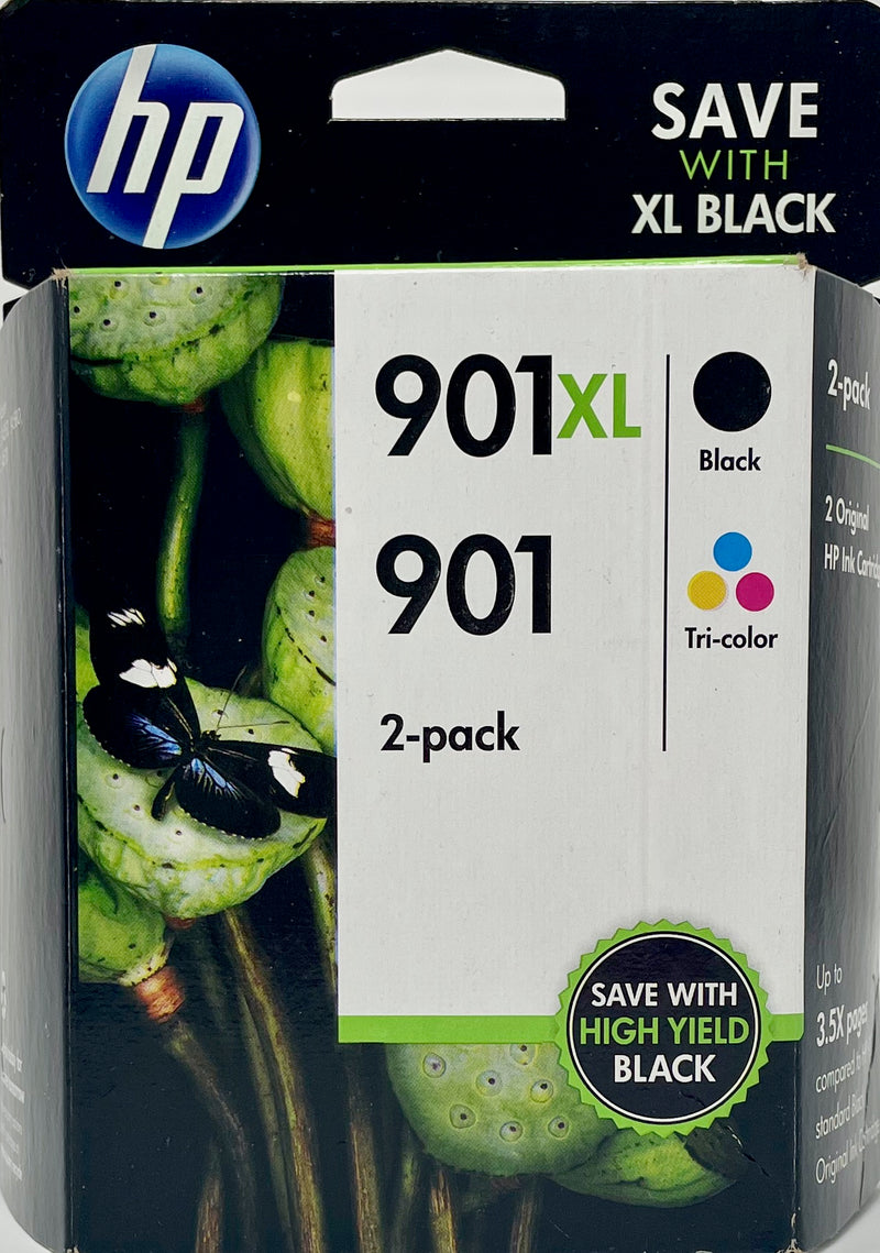 Genuine Hp® 901xl Black 901 Tri Color Ink Cartridges 7608