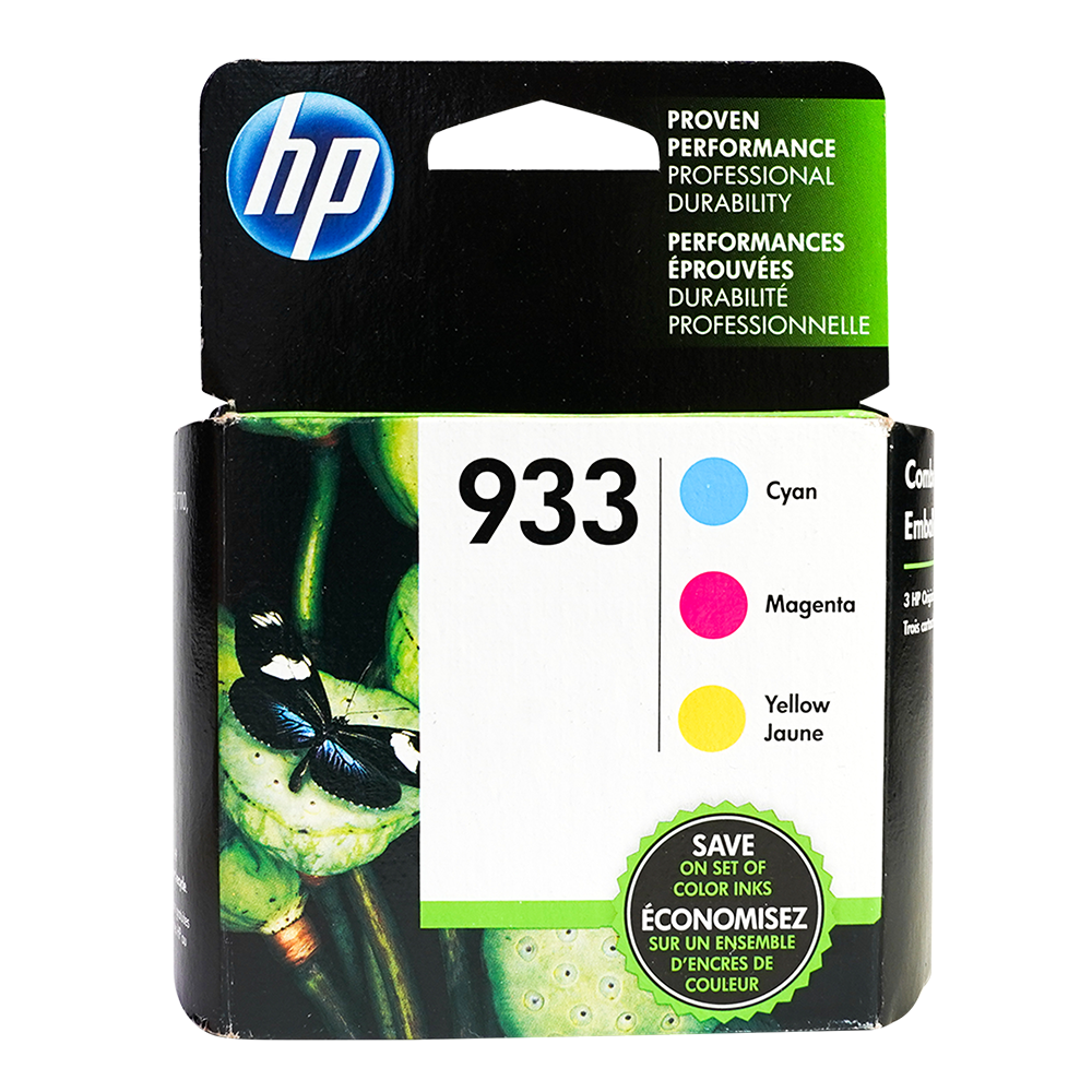 HP 933 Ink 3 Pack - Cyan Magenta Yellow - Original HP Ink Cartridges