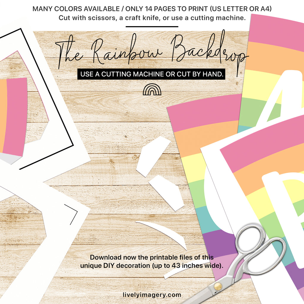 Rainbow Backdrop In Candy Colors To Download Print Cut Lively Imagery