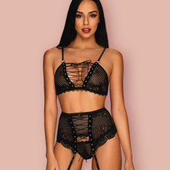 Erotische Dessous Lingerie Sets mit Strapsen Halterung