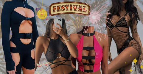 Festival Damenmode Kleidung Fashion - Festival und Partykleidung Glitzer Neon und mehr online bestellen