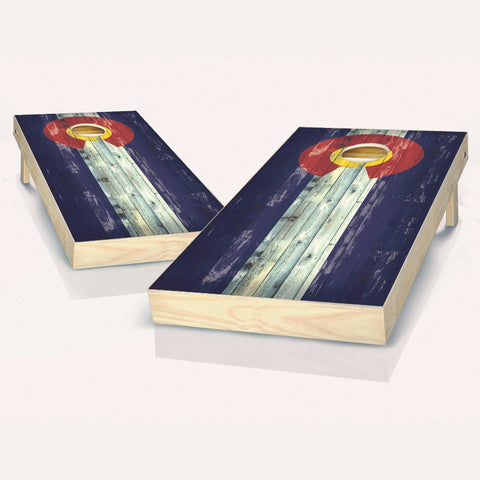 colorado flag cornhole set