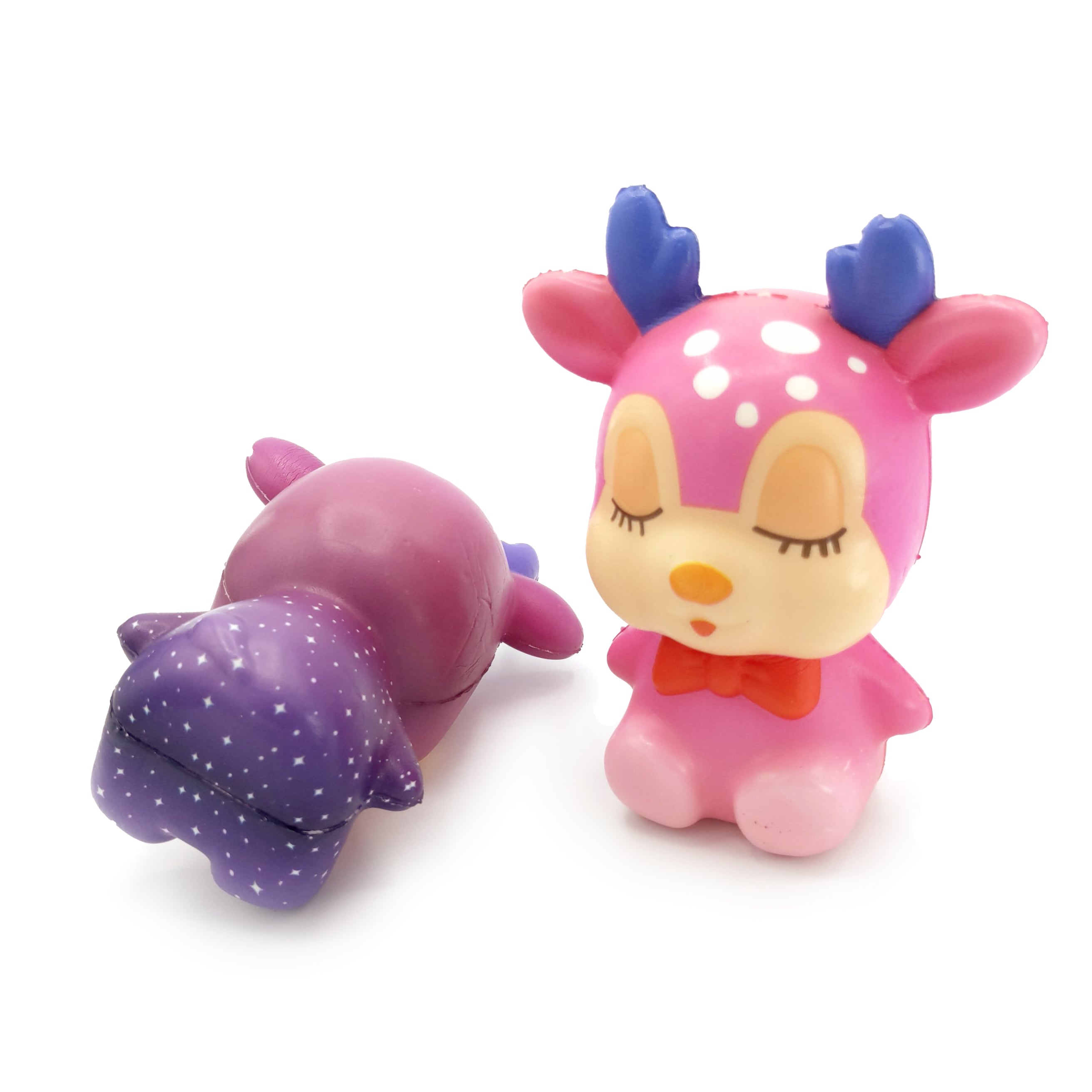 #10091 12Pcs Cute Sika Deer Soft Slow Rising Squishy Squeeze Toy in 4 Adorable Colors