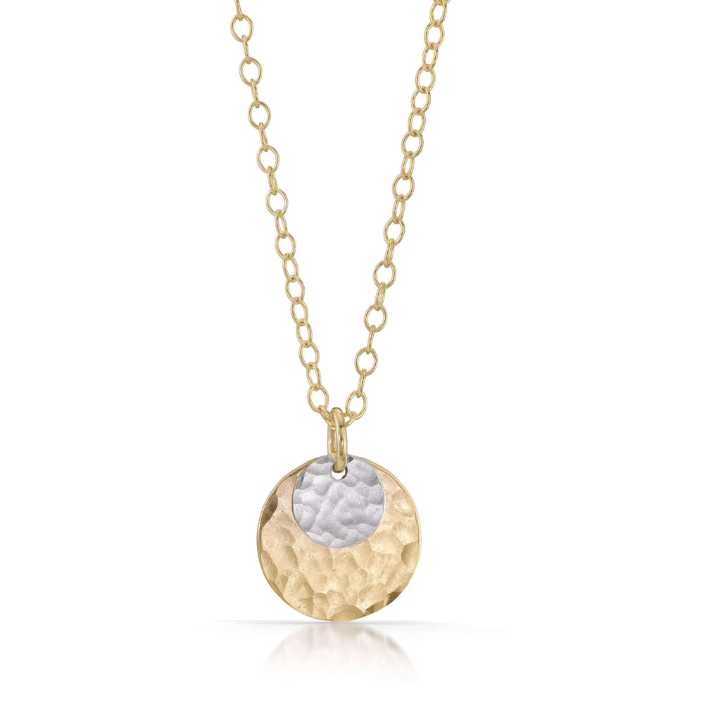 14K Gold Disc Charm Necklace