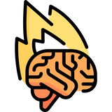 Illustration showing brain burning out