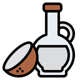 Illustration of MCT coconut oil used as a carrier for CBD