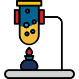 Illustration of lab equipment used for heating CBD