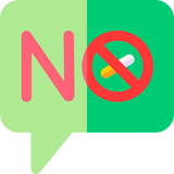 Illustration showing cigarettes and the word "no" 