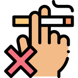 Illustration of hand with cigarette and cancel sign