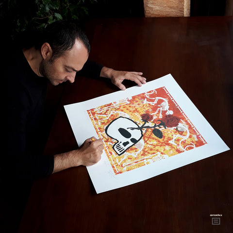 BWOKKA signing Corroncho2 album artwork print