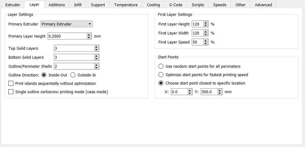 simplify 3d printer profiles