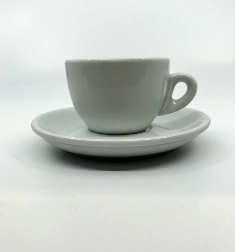pomp geloof Schouderophalend Nuova Point - Sorrento White - Espresso Cups & Saucers - Set of 6 – Cerini  Coffee & Gifts