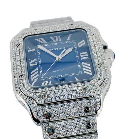 cartier santos iced out