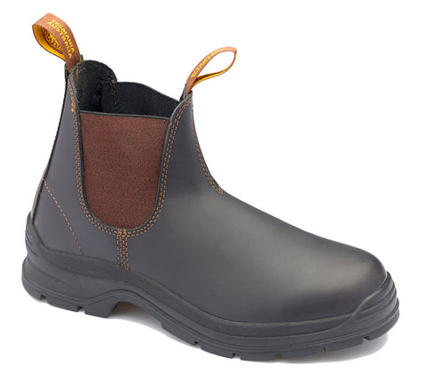 Blundstone 600 Elastic Side Work Boot V Cut Stout Brown 1