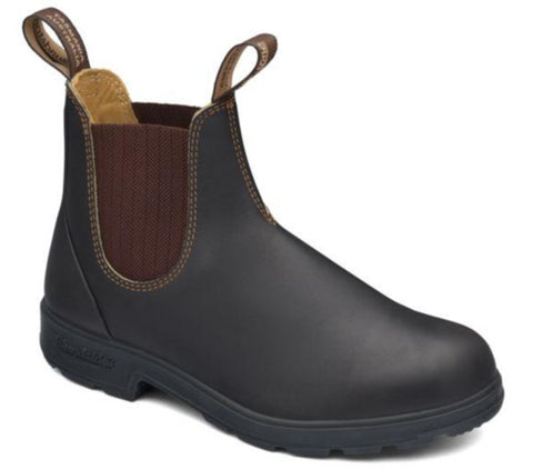 Blundstone Brown Waxy Elastic Side Boot V Cut 405 1 Workwear Store