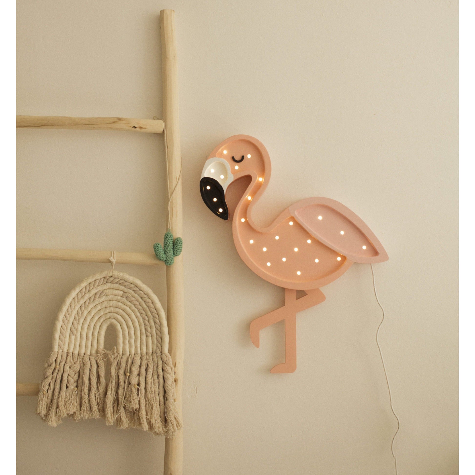 Wooden Flamingo Lamp: Unique Christmas Present: Portable: Handmade Serenity Toys Boutique