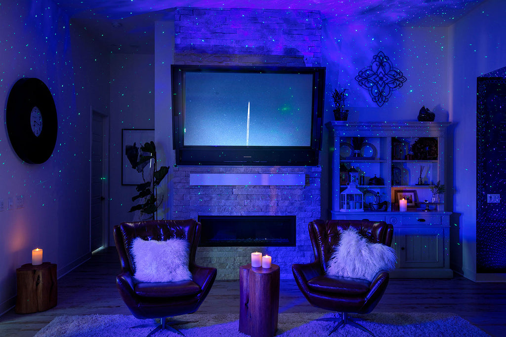 living room galaxy lights