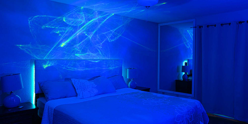 ark aurora projector above bed