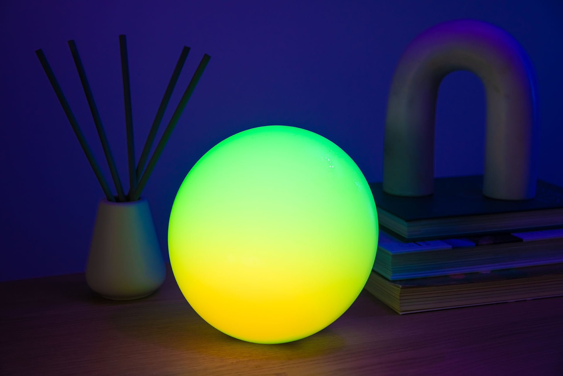 blissradia smart ambient mood light in grassland green