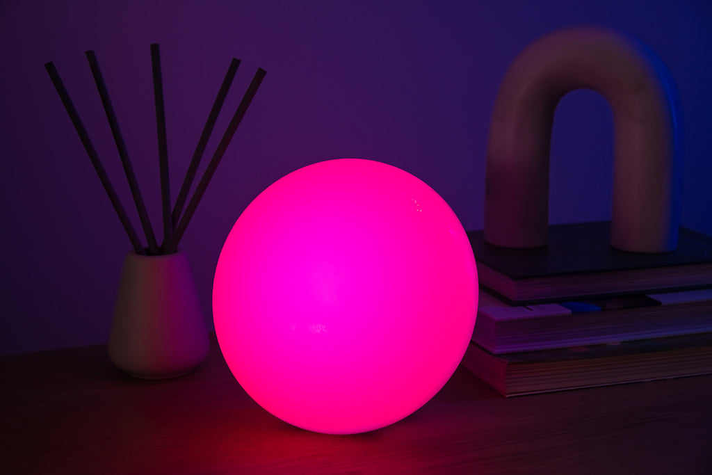 blissradia smart mood light in hot pink