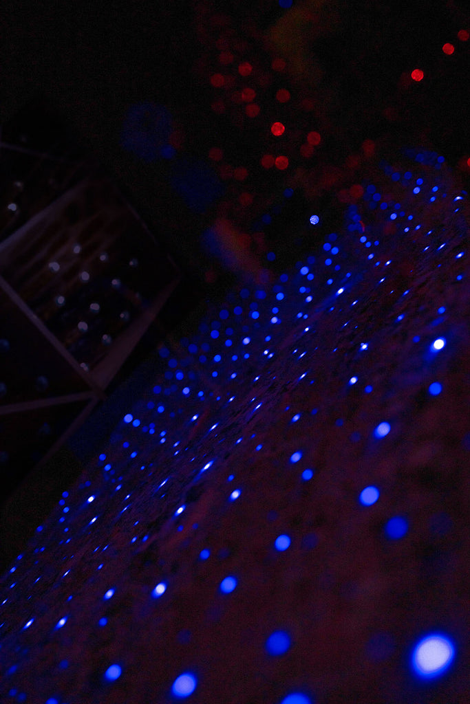 blue and red laser bulbs