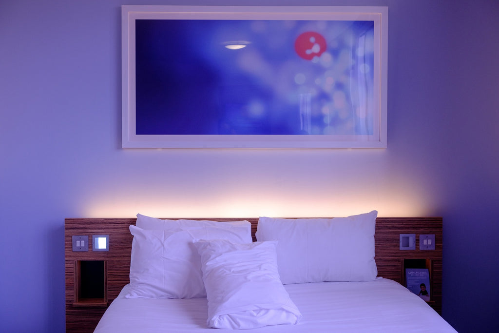 bed with led backlighting