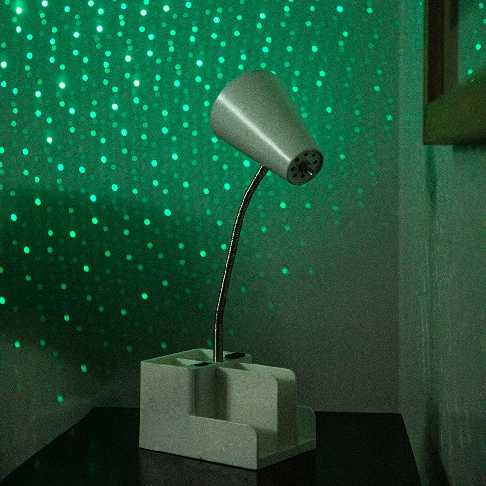 green blissbulb in table lamp