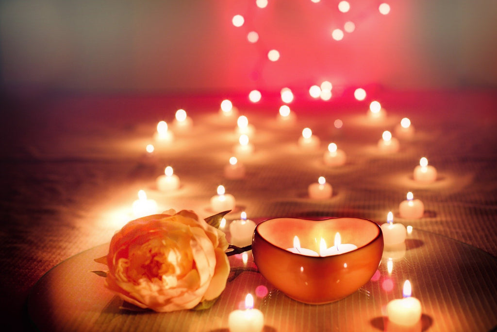 romantic candle lighting.