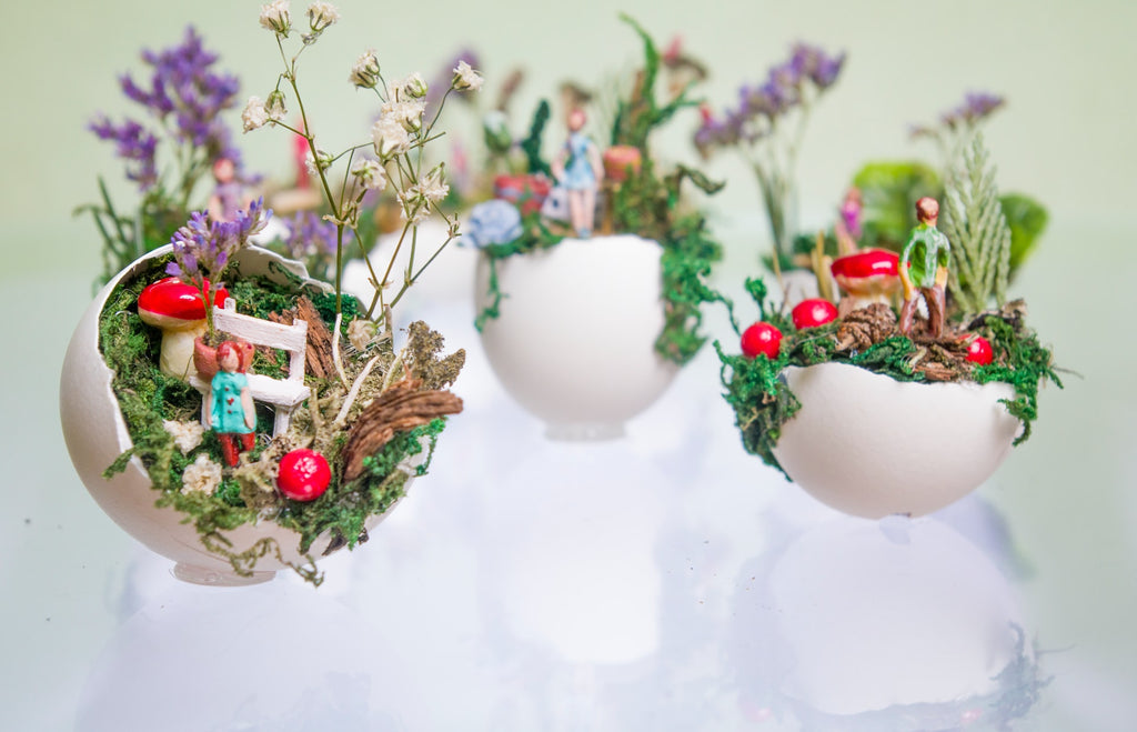 eggshell fairy garden