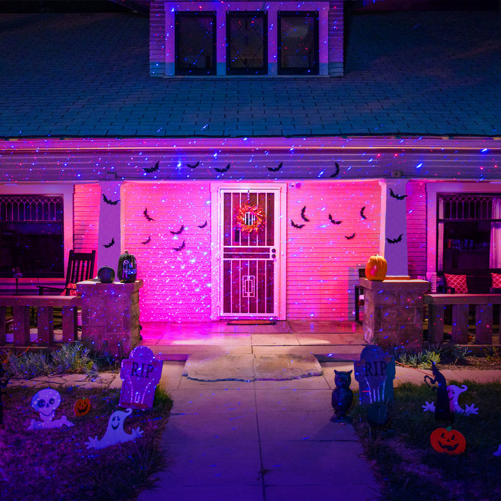 colorful halloween lighting