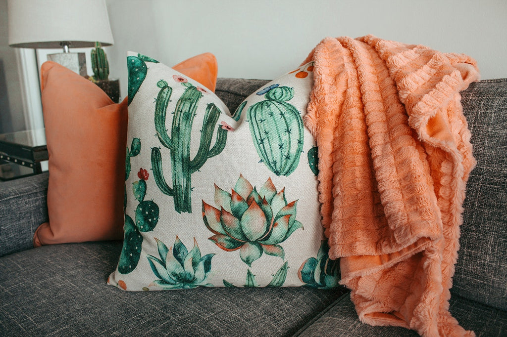 colorful throw pillows