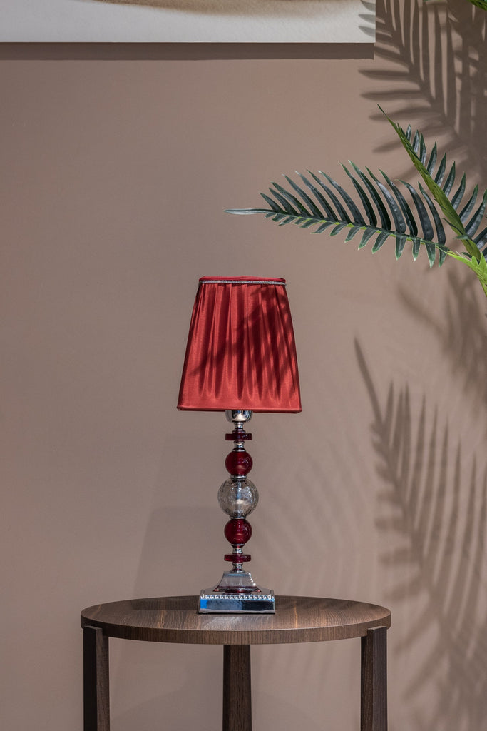 red colorful lampshade