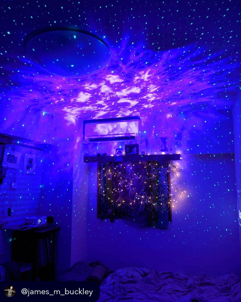 galaxy tapestry wall lighting by instragram user @james_m_buckley