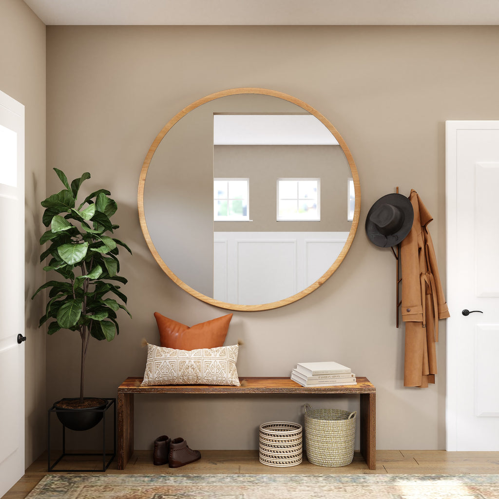 mirror in studio apartment