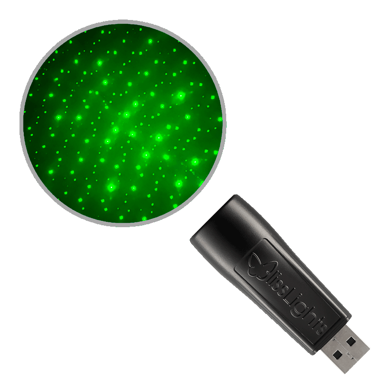 starport usb star projector in green