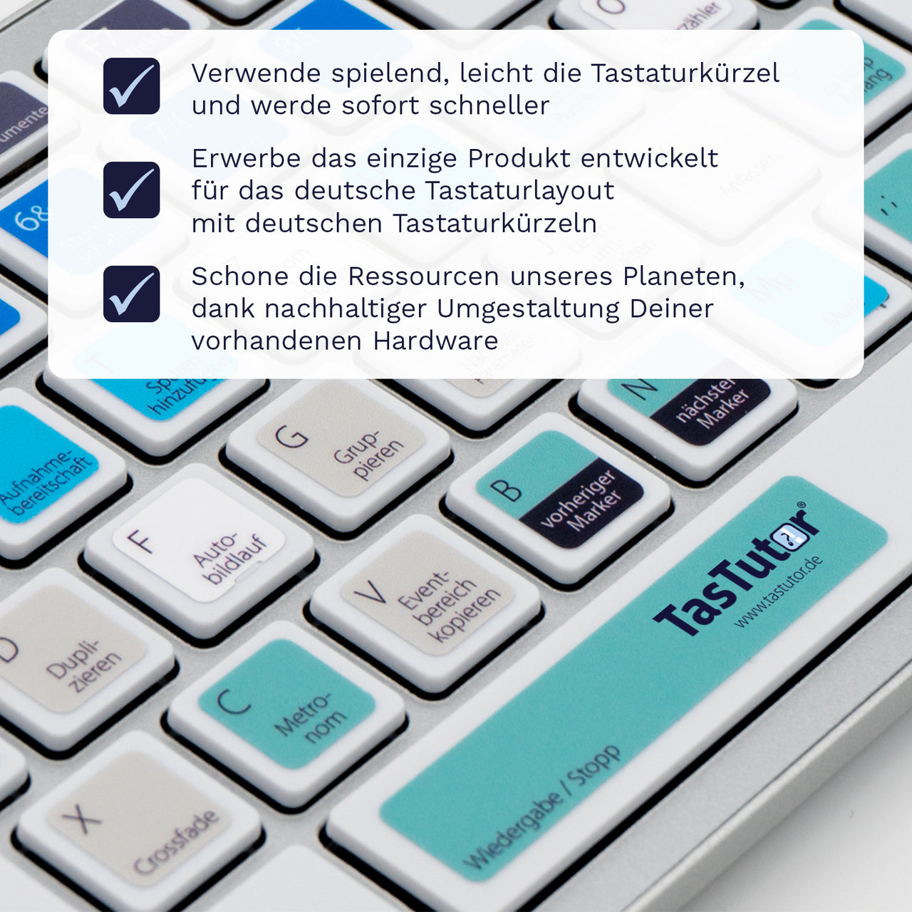 Tastaturaufkleber für Studio One PC/MAC deutsch – TasTutor