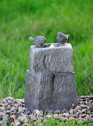 Bird Water Feature Grey -  Woodlodge