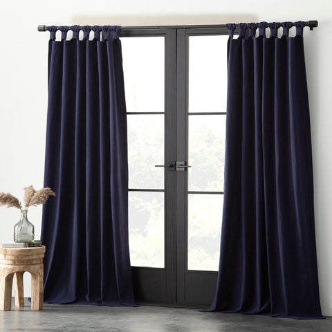 black tab top curtain