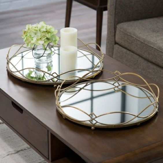 decorative mirror tray