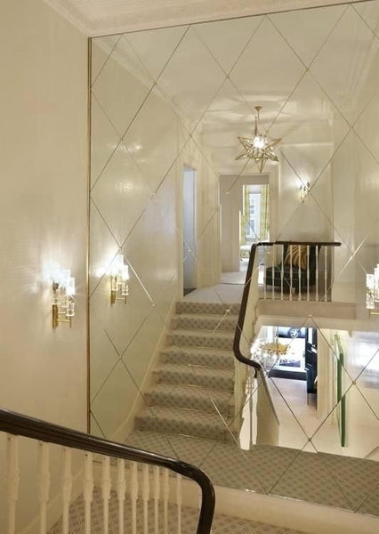 mirror on staircase landing