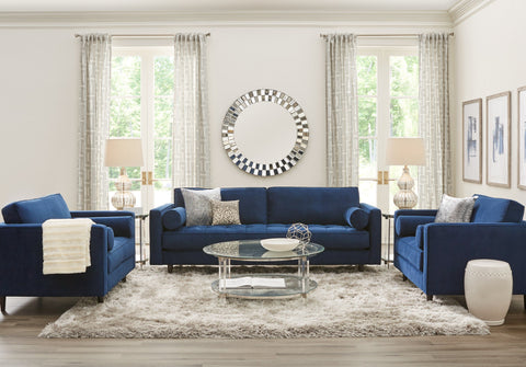 navy blue living room sofa