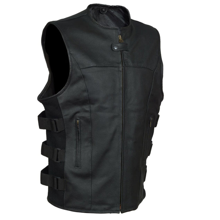 swat style leather vest